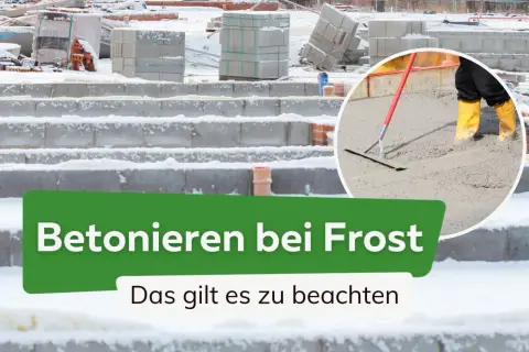 Betonieren bei Frost: Was ist zu beachten? Die Frage "bis wieviel Grad kann man betonieren" ist hier zentral. Bauarbeiten im Winter erfordern besondere Vorsicht.